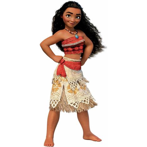 Sticker géant repositionnable Vaiana Disney – Dimensions 100x45 cm – Vinyle amovible et repositionnable – Décoration murale pour enfants – Roommates