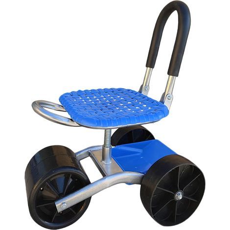Tabouret de Jardin à roulettes, siège Roulant pour Le Jardinage, Rotatif à 360 °, réglable en Hauteur, pour la Maison et Le Jardin (1/5)