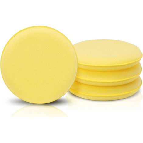 Tampon Polissage Mousse pour Polissage Voiture éponge à polir,Applicateur à La Cire Polonais,Applicateur éponge Pads De Cire,pour Nettoyer Voitures Véhicule, Verre (4pcs) (1/5)