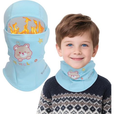 Kinder Sturmhaube mit Cartoon-Motiv, Thermo-Gesichtsmaske für Jungen & Mädchen (1/5)