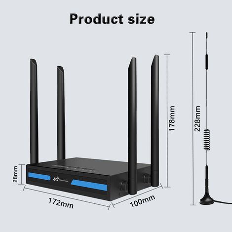 Routeur WiFi sans fil 4G/5G, câbles de routeur, routeur CPE, antenne extérieure 4G industrielle -- ED126 - Édition Eurasie (1/2)