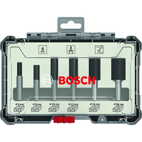 BOSCH - SET 6 FRESE PER SCANALATURA E BATTUTA 8 MM