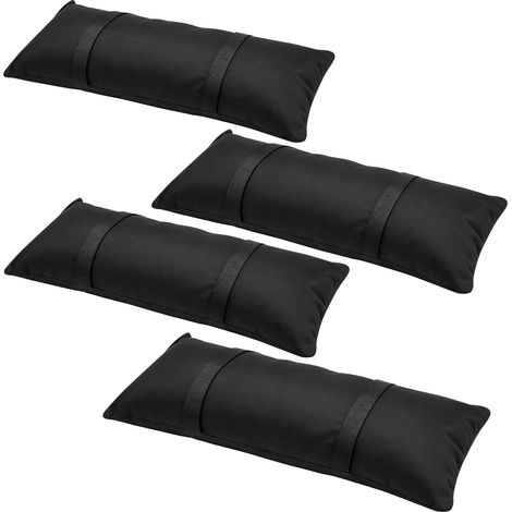 Sacs de sable remplissables - Lot de 4 sacs de lestage pour base d'ombrelle (noir) (1/5)