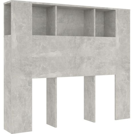 Maison Exclusive - Mueble cabecero gris hormigón 120x18,5x102,5 c (1/5)