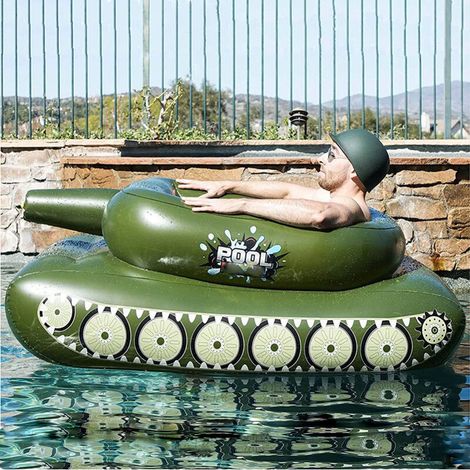 Flotteur gonflable de piscine 162cm – Bouée avec canon à eau – PVC indestructible – Pour adultes et adolescents (1/5)