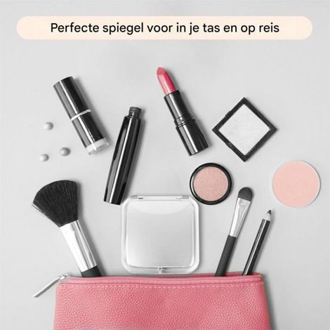 Miroir de maquillage haute définition pratique, loupe avec grossissement x10, fourni avec boîte de rangement blanche (1/5)