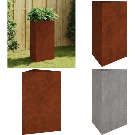Pflanzkübel 50x43x75 cm Cortenstahl - Cortenstahl Pflanzkübel - Gartendeko - Rostoptik - Outdoor Topf - Balkonpflanze - Home & Living