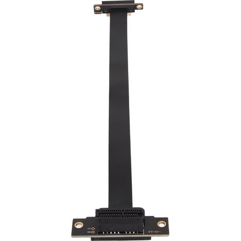 Câble d'extension PCIe 3.0 1x à double angle droit, adaptateur de carte graphique, rallonge flexible de 20 cm pour PC gaming