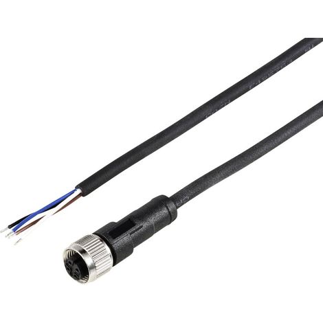 TRU COMPONENTS TC-12833000 Cavo di collegamento per sensore o attuatore M12 Giunto dritto 2 m Numero di poli: 4 1 pz.