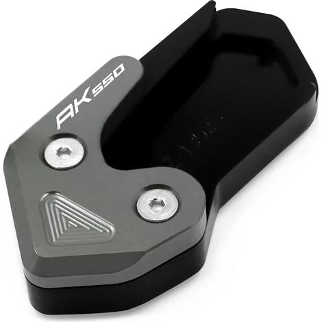 (Titane) Compatible avec KYMCO AK550 AK 550 2017-2023 Accessoires moto : béquille latérale élargie, plaque de support supplémentaire, coussinet de support maxpower (1/4)