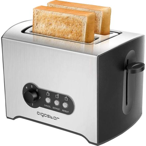Tostapane 2 Fette Mini Sunshine 900W AIGOSTAR - 7 Impostazioni di Tostatura (1/5)