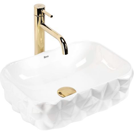 Aufsatzwaschbecken Rea Zamia White (1/5)