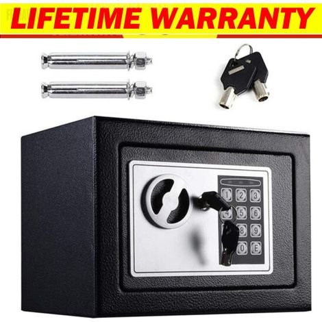 Safebox For Home, High Security Steel small home Office Digital Electronic Safe Box with Two Keys Small Value Safe with Digital Keypad for Extra Security