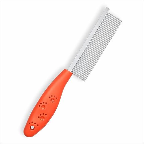 Peigne d’Animaux de Compagnie en Acier Inoxydable, Peigne pour Chien Chat, Excellent Outil pour les Enchevêtrements, pour Éliminer les Cheveux Morts (1/5)