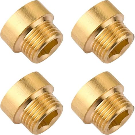 Rallonge de robinet G1/2 pouce x 10 mm,4 pièces laiton Rallonge de robinet G1/2 pouce (F Ø 19,5mm x M Ø 20,3mm) 10mm,Rallonge de robinet Fitting,Raccord fileté (1/5)
