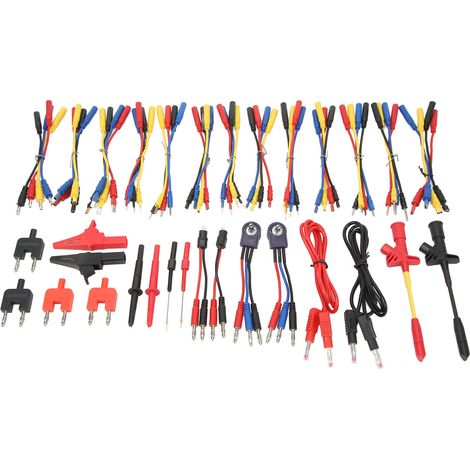 Kit de fils de test pour circuit automobile, multimètre, testeurs électriques, outils de diagnostic, connecteurs et câbles adaptateurs avec sac de transport (1/5)