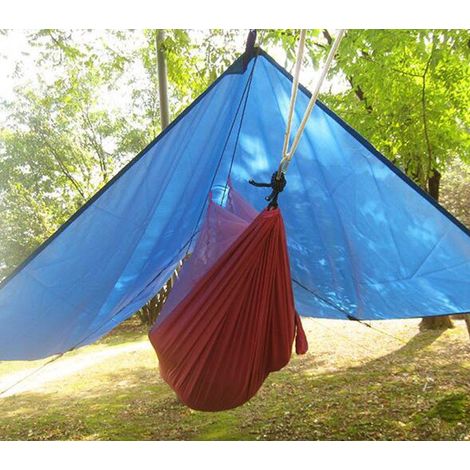 10745 Toldo para hamaca de suspensión  para acampar con clavijas y cuerdas  Color: Azul