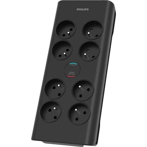 PHILIPS ALPHIPFSPN7080B SPN7080BA/60 MULTIPRISE 8 PRISES 3680 W 16 A 2 M NOIR PHIL-SPN7080BA/60