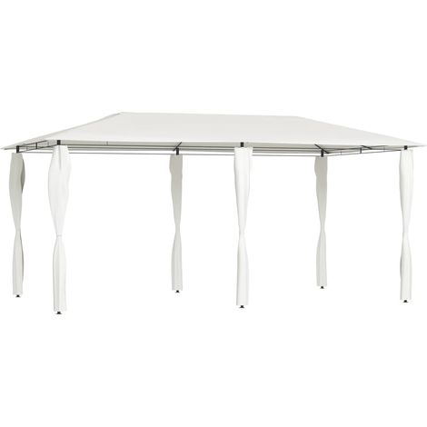 Pavillon mit Pfostenverkleidung 2,98x5,3x2,59 m Creme 160 g/m²