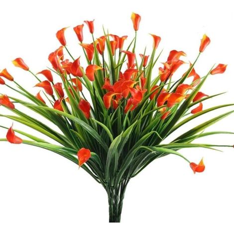 pièces Plante Artificielle Verte Arbustes Artificiels Fleurs Artificielles Fausses Plantes en Plastique Rouges pour Décoration Buissons Intérieur Mariage Jardin Balcon Cuisine (1/3)