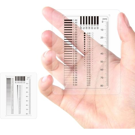 Jauge De Fissure Renforcée Haute Précision – Règle De Fissuration Double Face 2 Pièces Pour Contrôle Murs, Meubles Et Carrosserie – Outil De Mesure Fissure Pour Technicien Et Expert Bâtiment