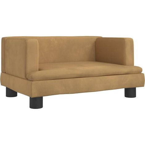 vidaXL Cama para perros de terciopelo marrón 60x40x30 cm (1/2)
