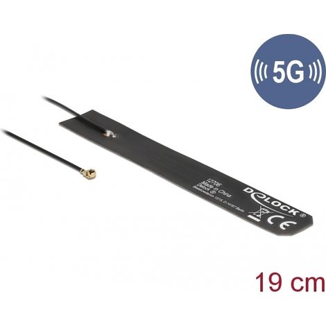 Delock Antena 5G LTE MHFÂ® I conector compatible macho 0 - 4 dBi FPC omnidireccional