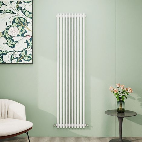 AICA 1800x470mm White Vertical Traditional Radiator Cast Iron 3 Column Heating UK