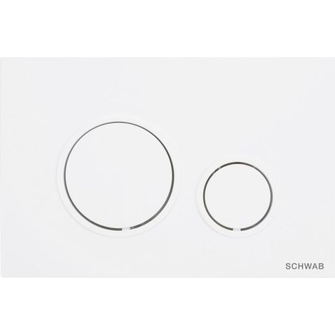 Plaque de déclenchement double SCHWAB VELA, 247x165 mm, blanc mat