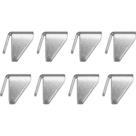 Lot de 8 clips de support d'étagère en métal - Clips de support d'étagère amovibles - Compatibles avec les armoires de garage Husky (10 mm)