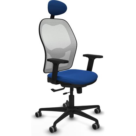 Sedia da ufficio piqueras y crespo Jorquera blu ecopelle ergonomica (1/2)