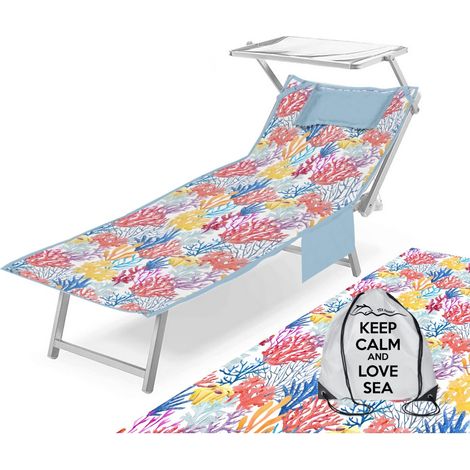 TELO Mare LETTINO TEDDY Coralli Multicolore In microfibra CON TASCHE MISURA cm. 80 X 190
