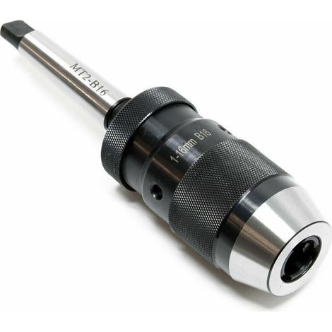 Bohrfutter MK2- B16 mit 16 mm Spannbereich. Integrierter Morsekegel-Bohrfutteradapter