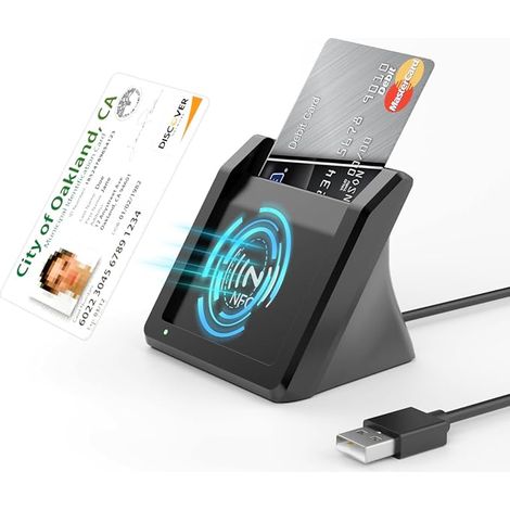 Lecteur de Cartes à Puce USB-A avec NFC,Carte identité pour IC/CAC/CRS/CNS (1/2)
