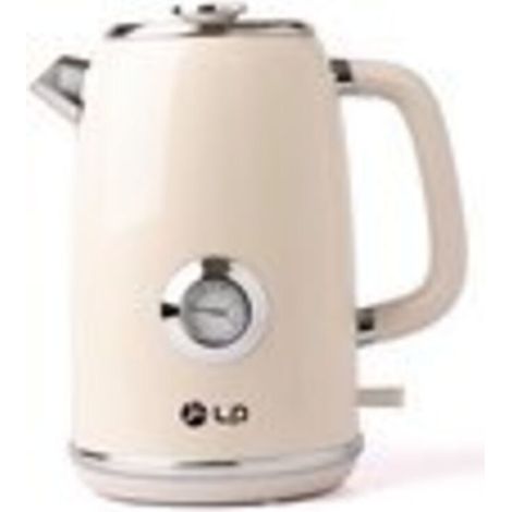 Bouilloire Namajunas - Capacité 1,7 L - Acier inoxydable - Bouilloire électrique - Fonction maintien au chaud - Style rétro - Blanche (1/4)