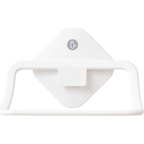 Handtuchringe für Badezimmer, einfacher Handtuchrahmen ohne perforiertes Handtuch, Badezimmer, Küchenregal, Kleiderbügel, Reisweiß, Mini-Küchen-Hängering (15,5 x 9,7 cm) (1/4)