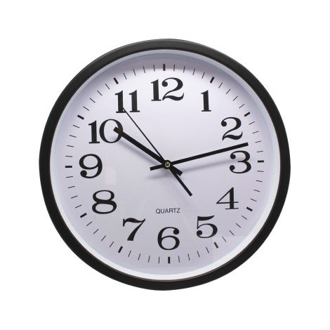 RELOJ OFICINA GRANDE 35 CM NEGRO BISMARK 329869