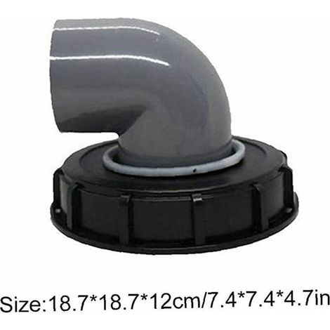 Coperchio di serbatoio in plastica 163 mm, angolo 90°, per tubi d'innaffiatura e raccolta acqua piovana (1/3)