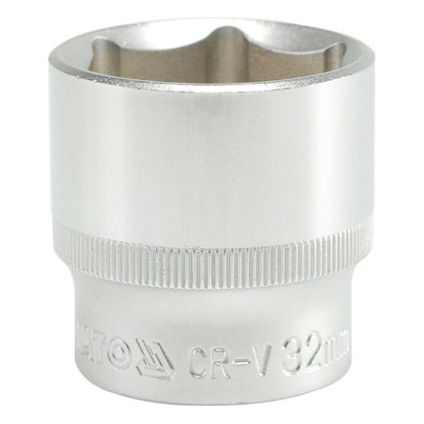 Kurze 32 mm Sechskant-Stecknuss 1/2" CrV