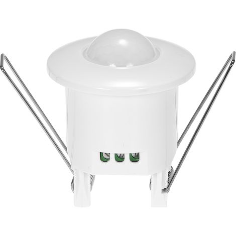 Mini interrupteur à capteur de mouvement infrarouge, détection PIR à 360 degrés, AC110V-240V, détecteur d'occupation de plafond encastré, lampe, temps de retard réglable (1/5)