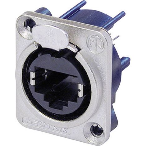 RJ45 connecteur de données série etherCon® D Neutrik NE8FDV RJ45 femelle, droit NE8FDV Pôle: 8P8C nickel 1 pc(s) (1/2)
