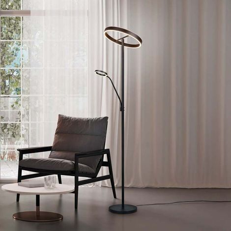 GEBRAUCHT] B-Ware Trio Lighting LED Stehlampe Standlampe Willis schwarz matt Metall CCT Dimmer107