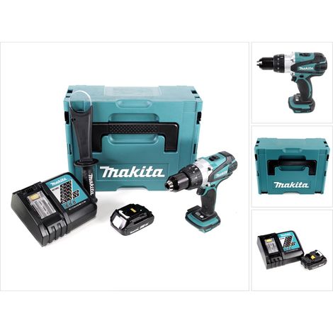 Trapano avvitatore a batteria Makita DDF 458 RA1J 18 V 91 Nm + 1x batteria ricaricabile 2,0 Ah + caricabatterie + Makpac