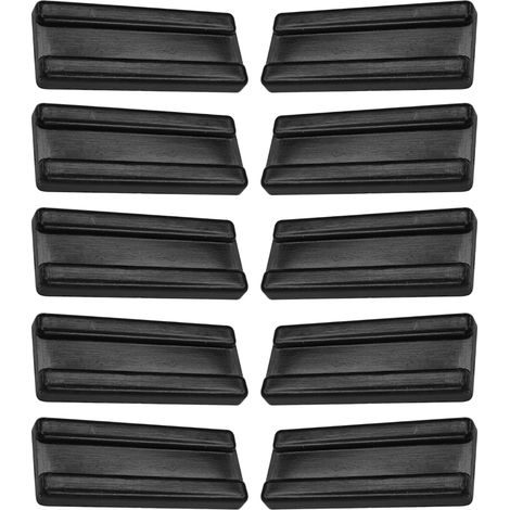 10x Patin Mini 39x16mm Glisseur Entretoise Murale Cale Pied Meuble Table Chaise Parquet Protection Plastique, noir (1/3)