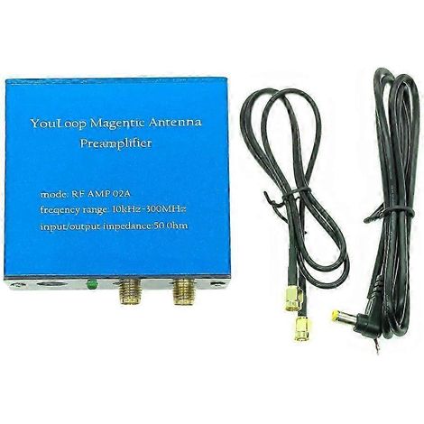 Amplificateur d'antenne magnétique, amplificateur d'antenne boucle portable, 10 kHz à 300 MHz, à faibles pertes, compatible large bande, haute fréquence et très haute fréquence. (1/5)