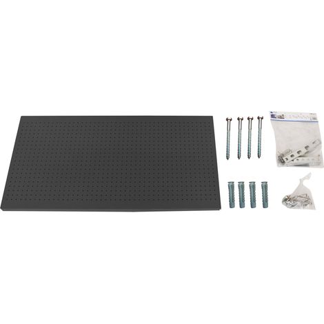 SimonRack Panneau Mural Perforé Porte-Outils avec 25 Crochets – 400x900x35 mm – Acier Antracite – Simonwork