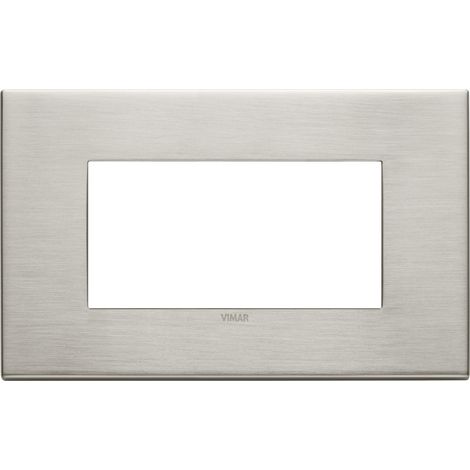 Placca 4M nichel spazzolato Vimar  22654.11