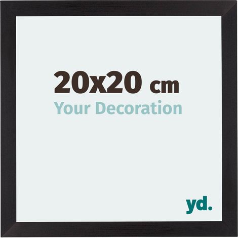 yd. - Cadre photo 20x20 - Noir Grain de Bois - MDF - Mura