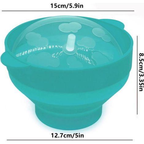 Appareil à pop-corn en silicone - - Lot de 3 - Micro-ondes - Bol pliable - Lavable au lave-vaisselle