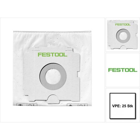 Festool – Sac à poussières CLEANTEC pour aspirateur CTL-SYS – Lot de 25 pièces – Non-tissé filtrant pour poussières > 1 mg/m³ – Résistant à la déchirure (1/5)